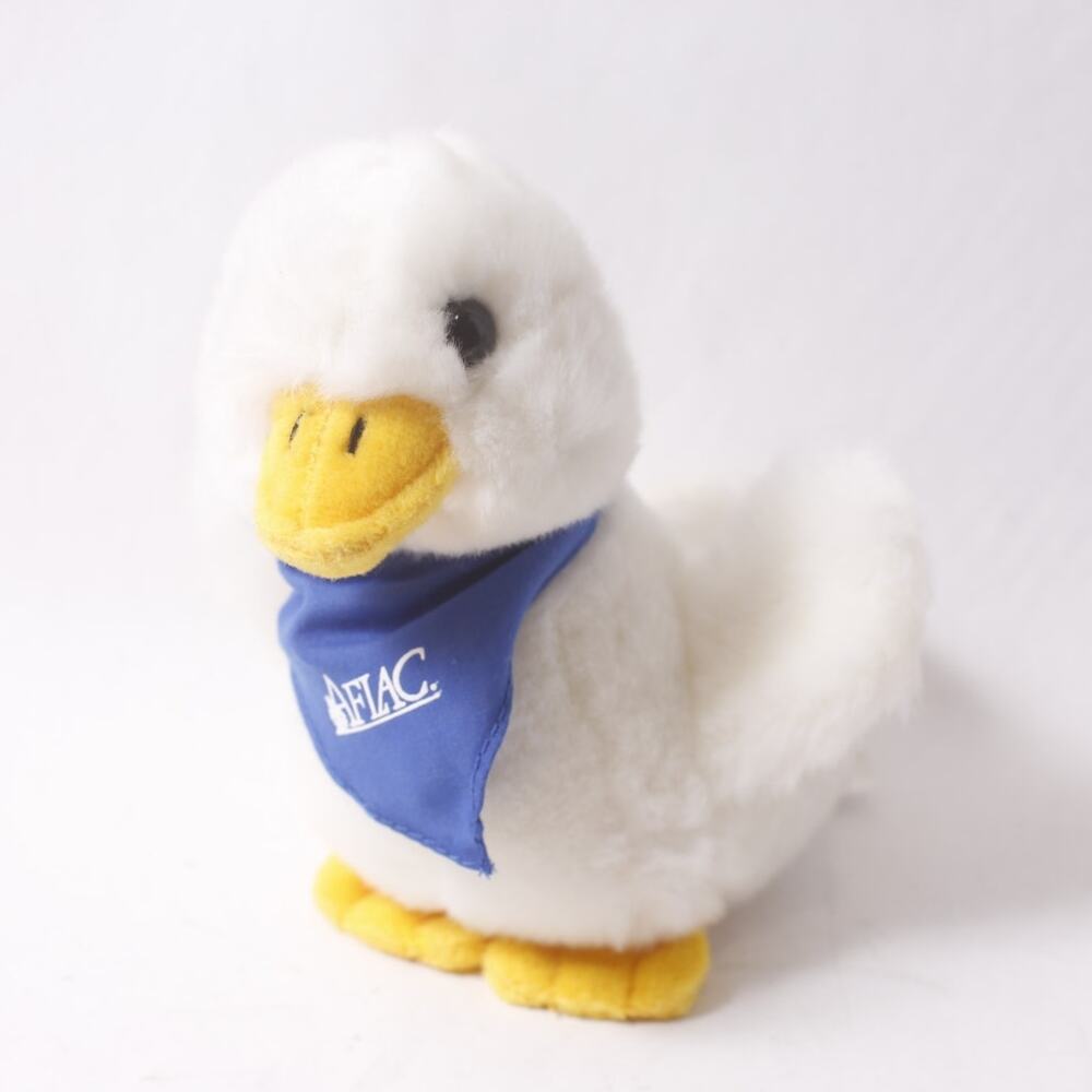 Aflac White Plush Duck in Blue Bandana Vintage Stuffed Animal ~ 260507-WH 645